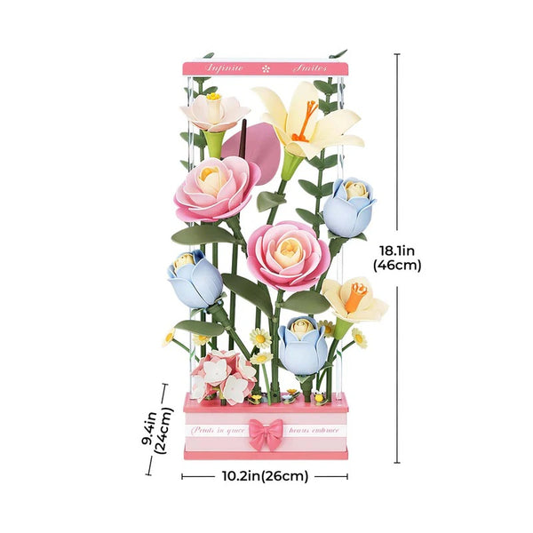 Echo Six Hobbies ROKR Blooming Bouquet Box mechanical flower puzzle, product image 7