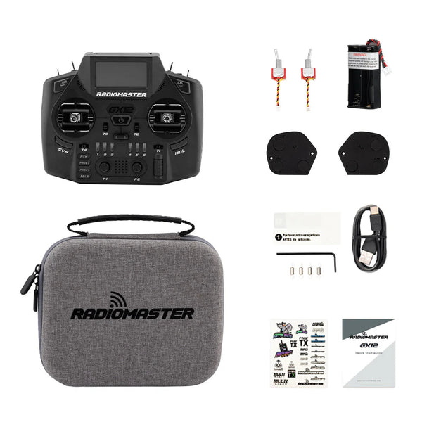 Radiomaster remote control system with accessories on a white background