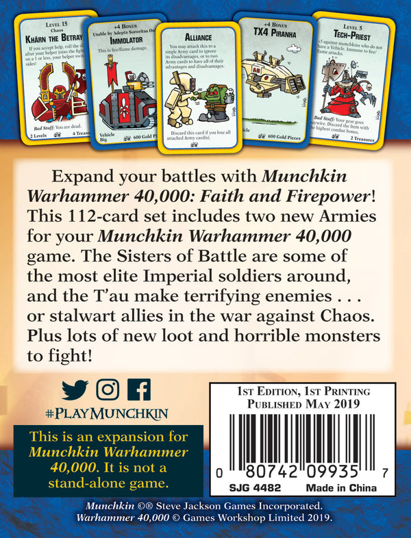 Echo Six Hobbies Munchkin: Warhammer 40K - Faith and Firepower — Board Game