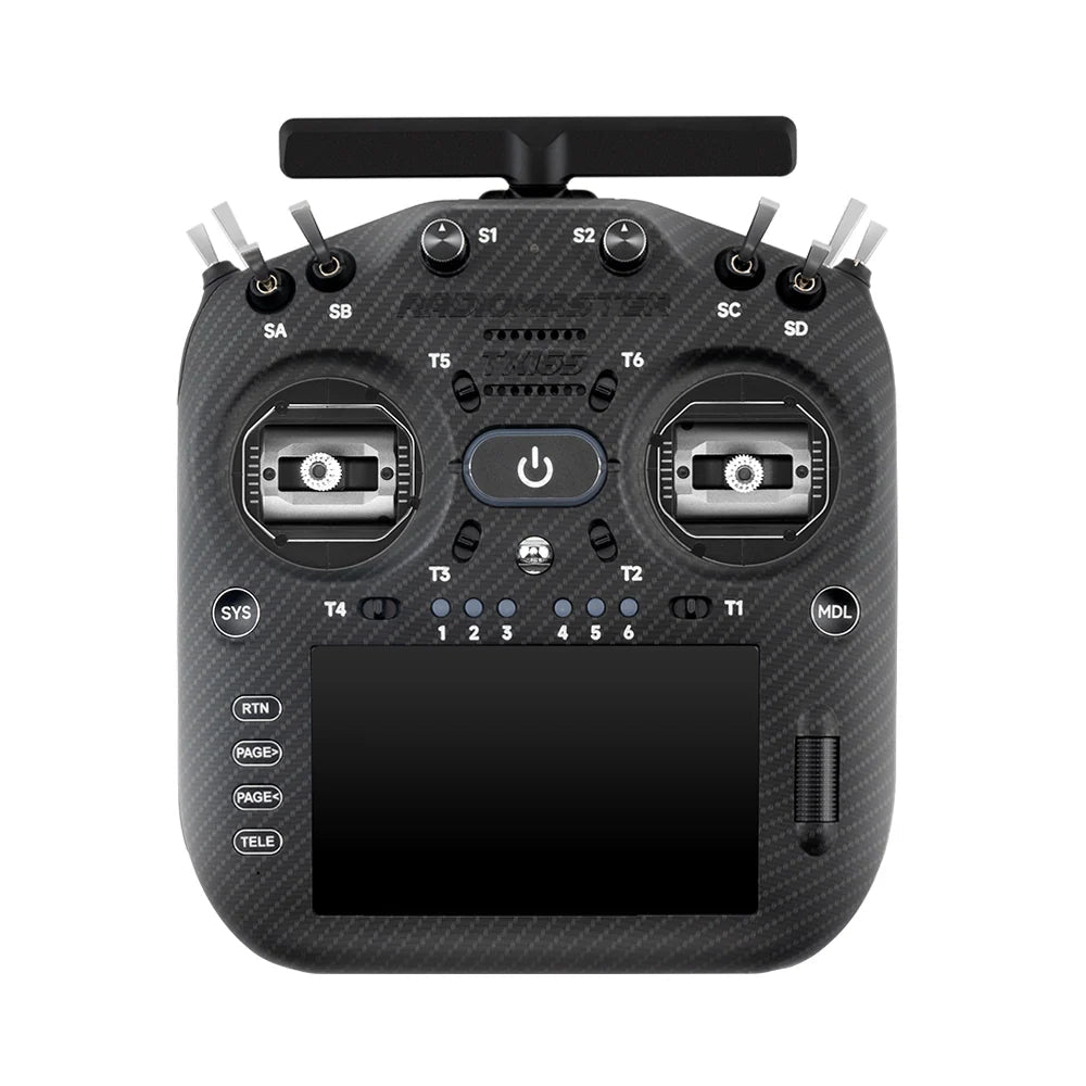 Four different models of drone controllers on a white background