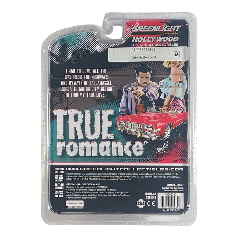 Collectors World Toys Greenlight 1982 Plymouth Gran Fury Hollywood True Romance