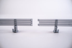 Echo Six Hobbies AFX Racing Two metallic benches on a white background