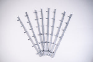 Echo Six Hobbies AFX Racing Set of metal rods with threaded ends on a white background