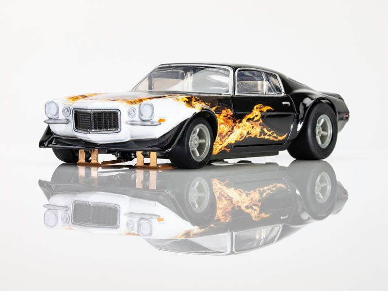 Echo Six Hobbies AFX Racing Camaro 1970 Wildfire Black/Yellow/Orange — HO Slot Car