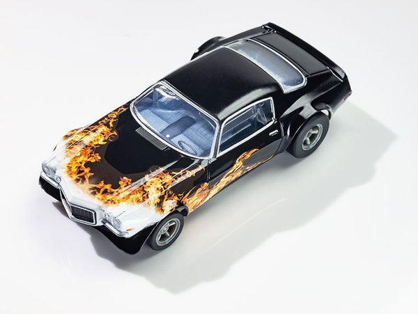 Echo Six Hobbies AFX Racing Camaro 1970 Wildfire Black/Yellow/Orange — HO Slot Car