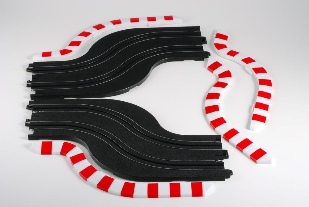 Echo Six Hobbies AFX Racing Track, Chicane Set, Left & Right — HO Slot Car Accessories