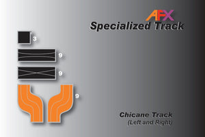 Echo Six Hobbies AFX Racing Track, Chicane Set, Left & Right — HO Slot Car Accessories