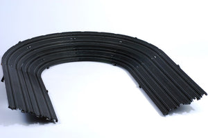 Echo Six Hobbies AFX Racing Curved black metal track on a white background