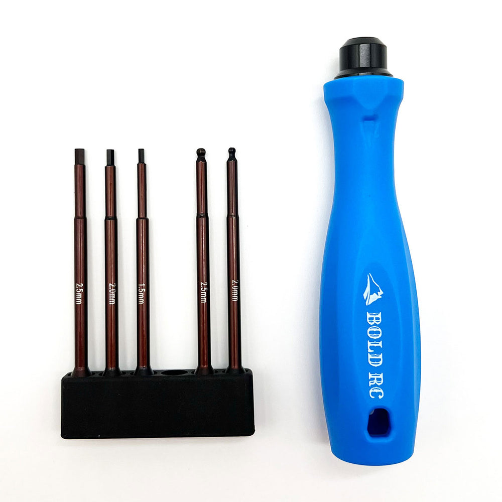 Echo Six Hobbies Bold R/C 1/10th Hex Set, 1/4" Quick Drive Hex & Hex Ball Wrench