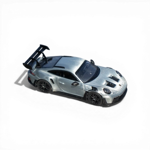 Model Porsche on a white background