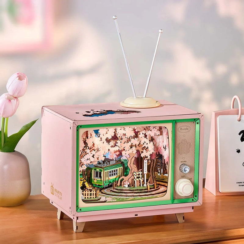 Robotime Sakura Dreamy Tour DIY Music Box 3D Wooden Puzzle — DIY Home Decor