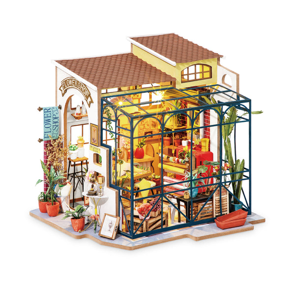 Robotime DIY House; Emily's Flower Shop — DIY Minature House Kit
