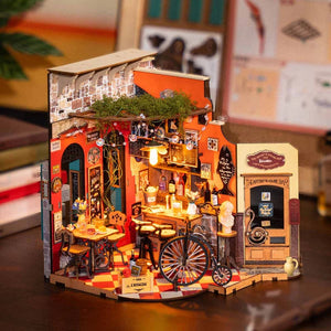 Robotime Cheers Bar & Dining, DIY Miniature House — DIY Minature House Kit