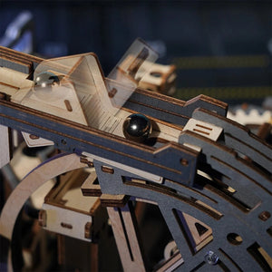 Robotime-ROKR - Spaceport Marble Run 3D Wooden Puzzle — DIY Mechanical 3D Puzzle