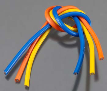 Colorful silicone wire on a gray background