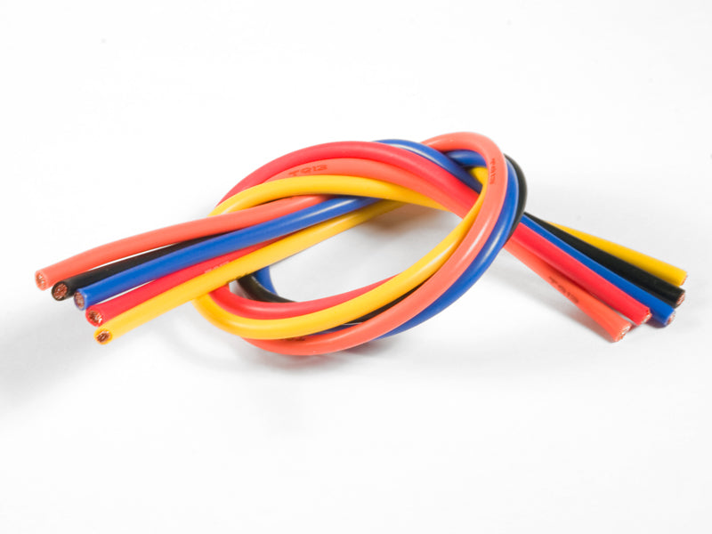 Colorful coiled wires on a white background