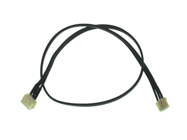 Black cable with connectors on a white background