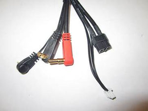 Set of electrical connectors with black and red cables on a white background