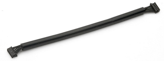 Black cable extension on a white background