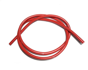 Coiled red wire on a white background