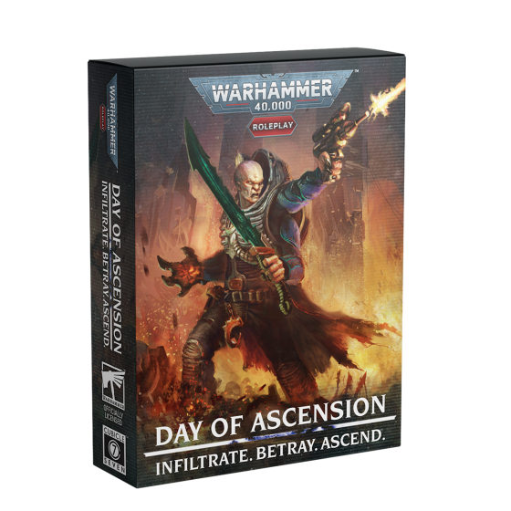 Echo Six Hobbies Warhammer 40,000 Roleplay game box titled 'Day of Ascension' on a white background