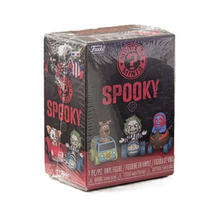 Echo six Hobbies Funko Mystery Minis Spooky blind box containing one vinyl figure, wrapped in clear plastic on a white background.