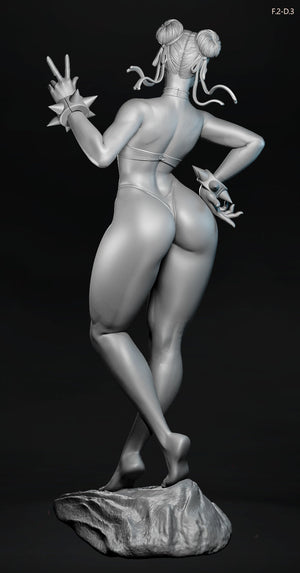 Chun-Li Pose 3 - Street Fighter (SFW/NSFW 18+ Only) - 1:6 Scale