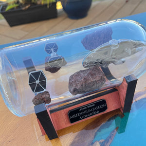 CCHobbyFun Star Wars Millennium Falcon Asteroid Chase in a Bottle