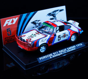 PowerHobby Fly A2100 Porsche 911 #5 Rally Safari 1978 1/32 Slot Car Flyslot