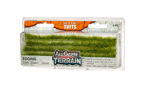 Woodland Scenics G6645 All Game Terrain Peel 'n' Plant Tufts Dark Green Edging