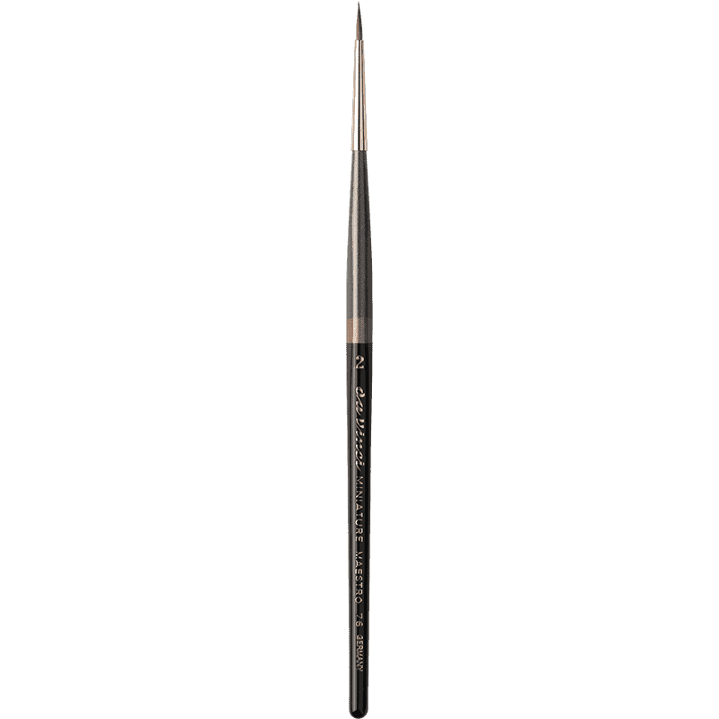 Little Shop of Magic Da Vinci: Miniature Maestro - Kolinsky Red Sable Brush - Series 76 - Size 2 - Round, Short and Pointed