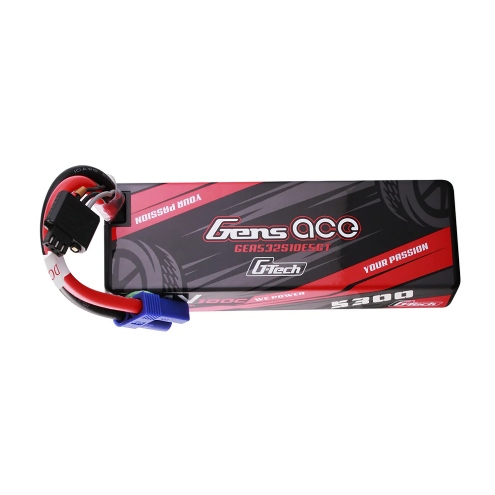 PowerHobby Gens Ace 2S 100C G-Tech Hardcase LiPo Battery Pack 7.4V/5300mAh w/EC5 Connector