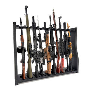 GoatGuns 1/3 Scale Die Cast 10 Slot Gun Rack, Black — Diecast Model Guns