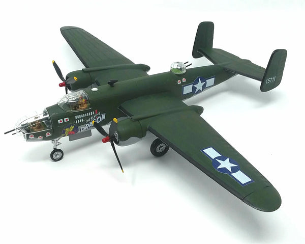 1:64 B-25 Mitchell Bomber "The Flying Dragon" with Swivel Stand Plastic Model Kit