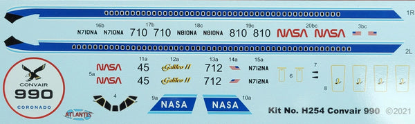 1:135 Convair 990 Coronado Jet Airliner with Swivel Stand Plastic Model Kit