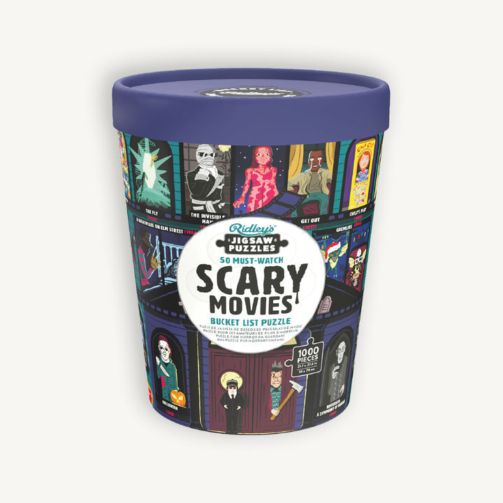 Little Shop of Magic Bucket List Puzzle: 50 Must-Watch Scary Movies