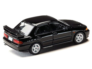 Mitsubishi Lancer RS Evolution III RHD (Right Hand Drive) Black "Initial D" (1995-2013) Manga "Diorama Set Series" 1/64 Diecast Model car by Hobby Japan