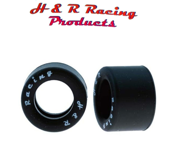 H&R Racing HR1401 Front Silicone Tires 27x12 1/24 Slot Car 1/8 Axle