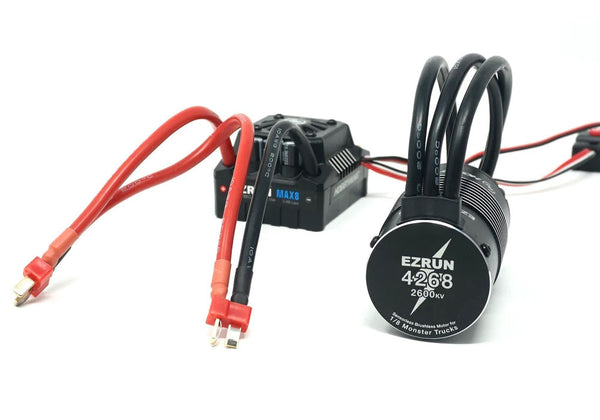 Hobbywing HWI38010402 EzRun 4268 2600KV Motor w/ Max8 ESC (XT90) Brushless Combo