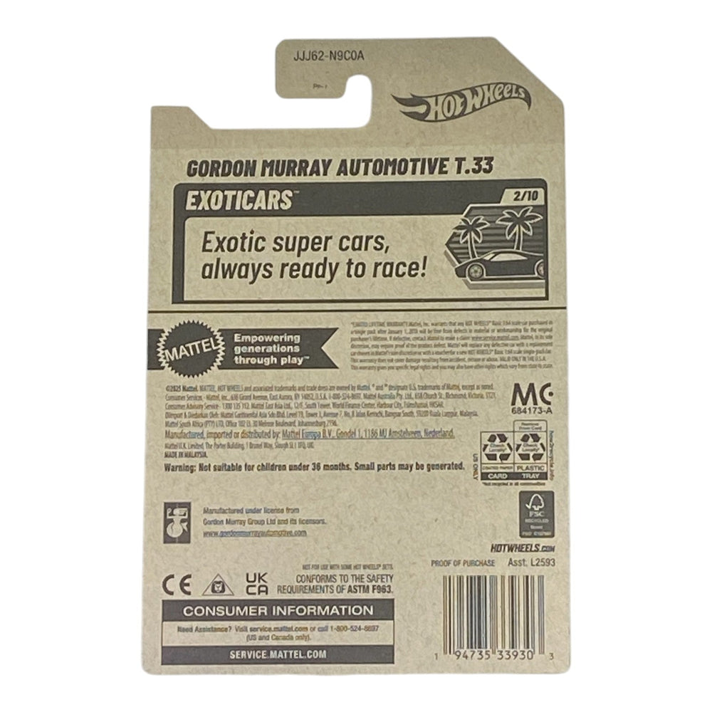 Hot Wheels Gordon Murry Automotive T.33 - Exoticars Series 2/10