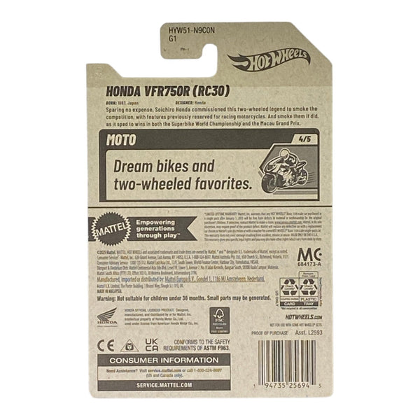 Hot Wheels Honda VFR750R (RC30) - Motto Series 4/5