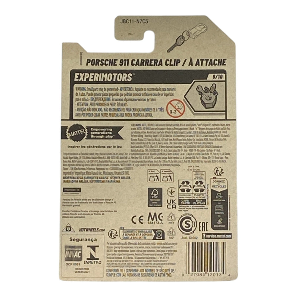 Hot Wheels Porsche 911 Carrera Clip / A Attache - Experimotors Series 6/10