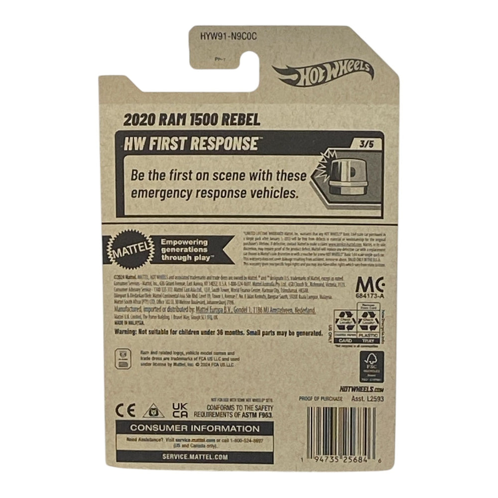 Hot Wheels 2020 Ram 1500 Rebel - First Response Series 3/5