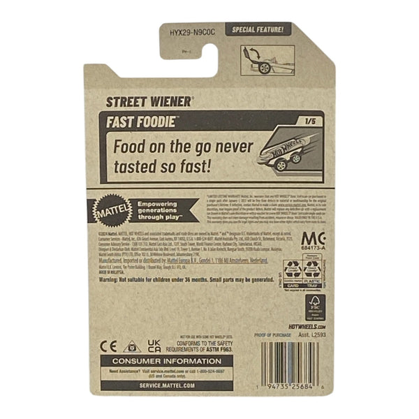 Hot Wheels Street Wiener - Silver Grill - Fast Foodie Series 1/5