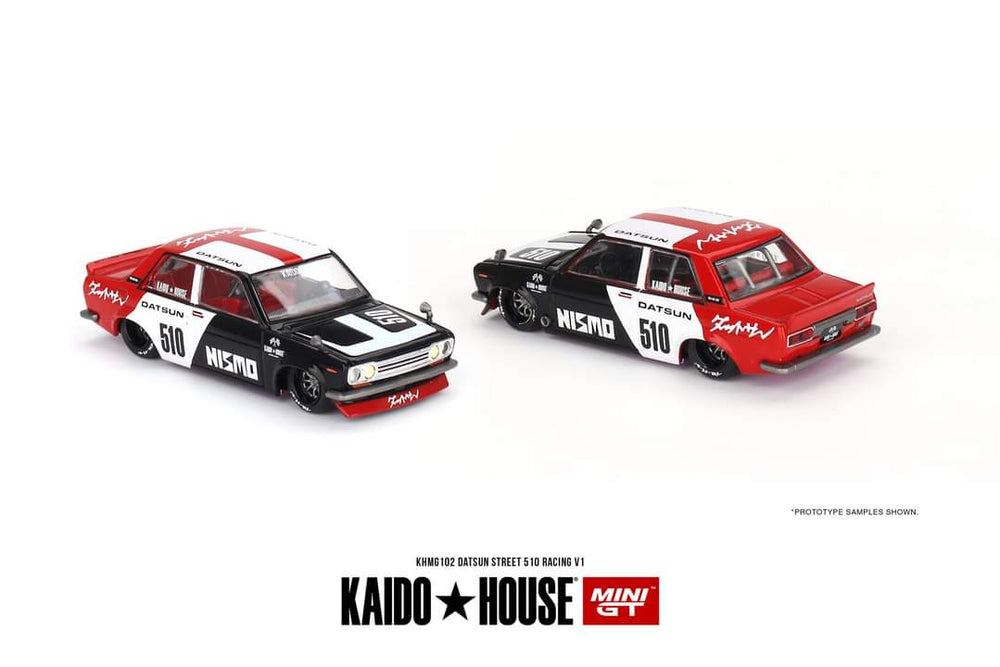 Mini GT x Kaido House Datsun KAIDO 510 Sedan Racing V1 1:64 KHMG102