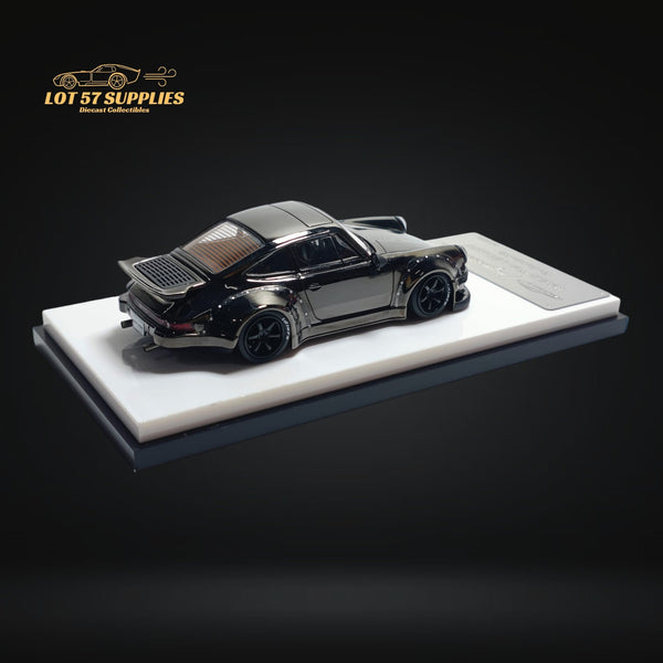 MC Porsche RWB 930 Chrome Gunmetal Gray Diecast 1:64