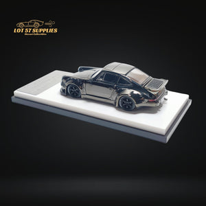 MC Porsche RWB 930 Chrome Gunmetal Gray Diecast 1:64