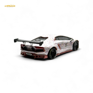 King Model Lamborghini Aventador LP700-4 LB 1.0 White LV Livery 1:64