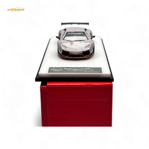 King Model Lamborghini Aventador LP700-4 LB 1.0 White LV Livery 1:64