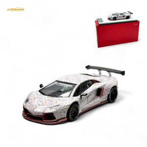 King Model Lamborghini Aventador LP700-4 LB 1.0 White LV Livery 1:64